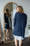 Brushed Waffle Knit Cardigan | Multiple Colors