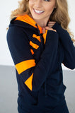 Navy/Orange Varsity Hoodie