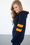 Navy/Orange Varsity Hoodie