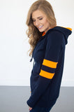 Navy/Orange Varsity Hoodie