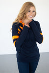 Navy/Orange Varsity Hoodie