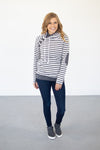 Charcoal Striped Hoodie