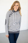 Charcoal Striped Hoodie