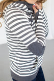 Charcoal Striped Hoodie