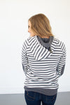 Charcoal Striped Hoodie