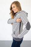 Charcoal Striped Hoodie