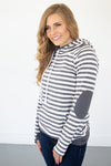 Charcoal Striped Hoodie