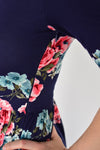 Navy Floral Maxi with Nursing Option