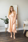 Midi Dress | Peach Polka Dot