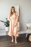 Midi Dress | Peach Polka Dot