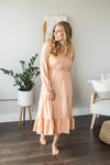 Midi Dress | Peach Polka Dot