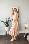 Midi Dress | Peach Polka Dot