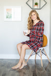 Lounge Dress | Black and Red Plaid