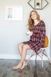 Lounge Dress | Black and Red Plaid