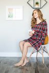 Lounge Dress | Black and Red Plaid