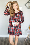 Lounge Dress | Black and Red Plaid