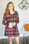 Lounge Dress | Black and Red Plaid