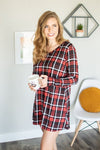 Lounge Dress | Black and Red Plaid
