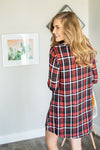 Lounge Dress | Black and Red Plaid