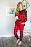 Red and Black Buffalo Plaid Lounge Set