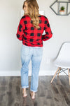 Sadie Kangaroo Top | Red Buffalo Plaid