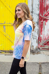In your Dreams V-Neck Tee | Tie Dye at Dusk
