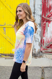 In your Dreams V-Neck Tee | Tie Dye at Dusk