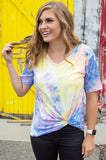 In your Dreams V-Neck Tee | Tie Dye at Dusk
