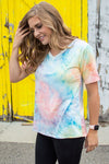 In your Dreams V-Neck Tee | Seaside Tie Dye