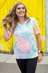 In your Dreams V-Neck Tee | Seaside Tie Dye