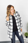 Dolly Plaid Top- Black & White