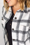 Dolly Plaid Top- Black & White