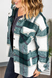 Holly Plaid Top- Green & White