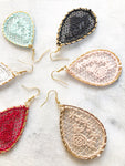 Lace Teardrop Dangle Earrings