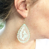 Lace Teardrop Dangle Earrings