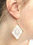 Lace Diamond Dangle Earrings
