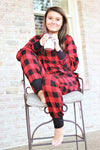 Red and Black Buffalo Plaid Lounge Set