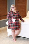 Lounge Dress | Black and Red Plaid