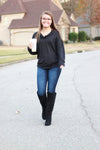 Sadie Kangaroo Top | Black