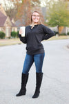Sadie Kangaroo Top | Black