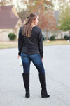 Sadie Kangaroo Top | Black