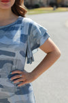 Flutter Sleeve Dress | Camo