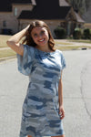 Flutter Sleeve Dress | Camo