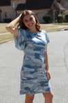 Flutter Sleeve Dress | Camo