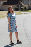 Flutter Sleeve Dress | Camo