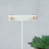 Mini Pearl Double Stud Earrings