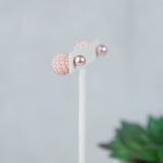 Mini Pearl Double Stud Earrings