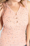 IN STOCK Addison Henley Tank - Peach Floral