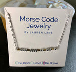 Morse Code Pendant Necklaces : Be Kind, Be Brave, Love