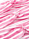 Pink Watercolor Striped Headband